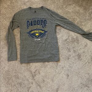 CCM Gray Buffalo Sabres Hockey Long Sleeve Shirt